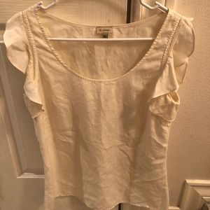 Women’s small scoop neck flutter sleeves blouse size xs